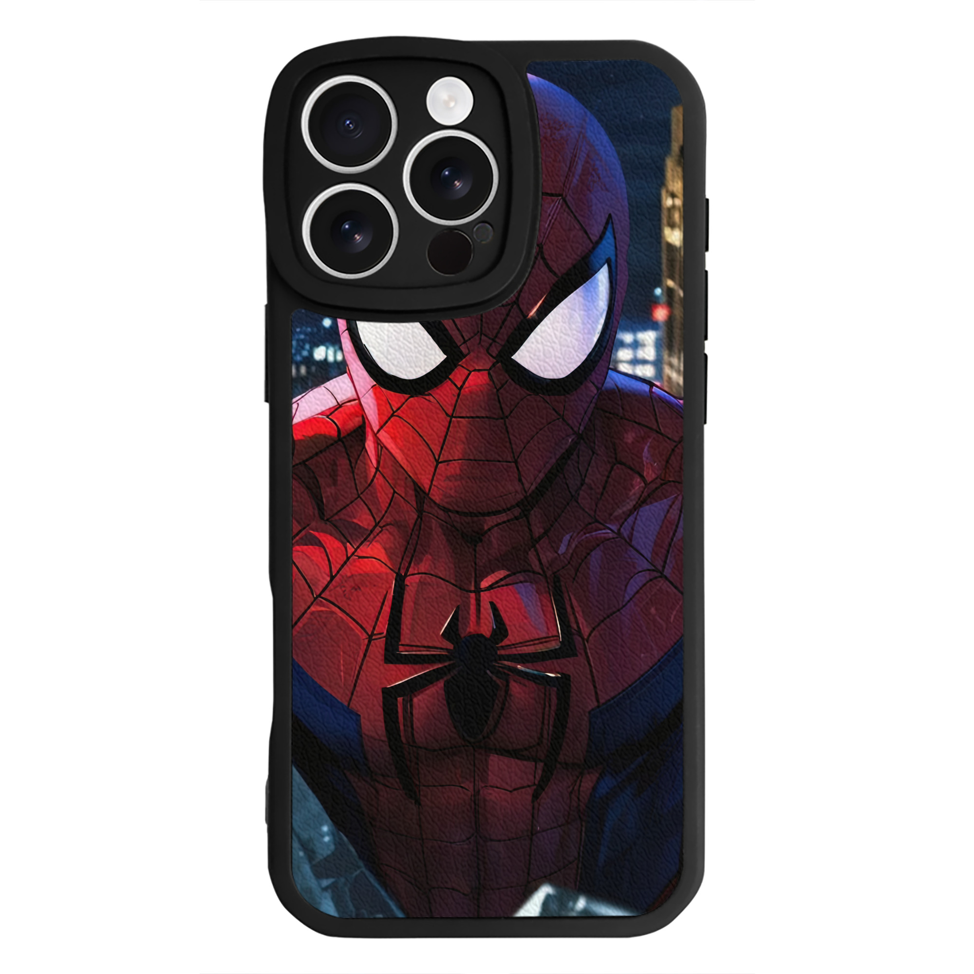（画像用） Spider Man スパイダーマン 【iPhone 16シリーズ対応】シリコンスマホケース（レザー調） 材質：シリコン